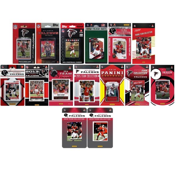 Williams & Son Saw & Supply C&I Collectables FALCONS1518TS NFL Atlanta Falcons 15 Different Licensed Trading Card Team Sets FALCONS1518TS